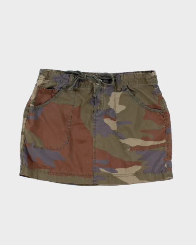 Y2k 00s Camo Mini Skirt - XS made by Rokit