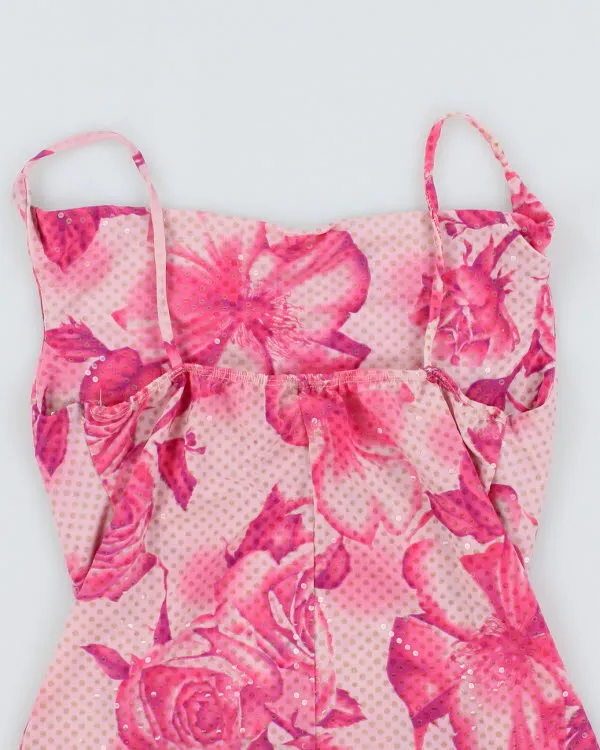 Y2k 00s Pink Cowl Neck Sparkly Cami - S sold by Rokit product image thumbnail 4