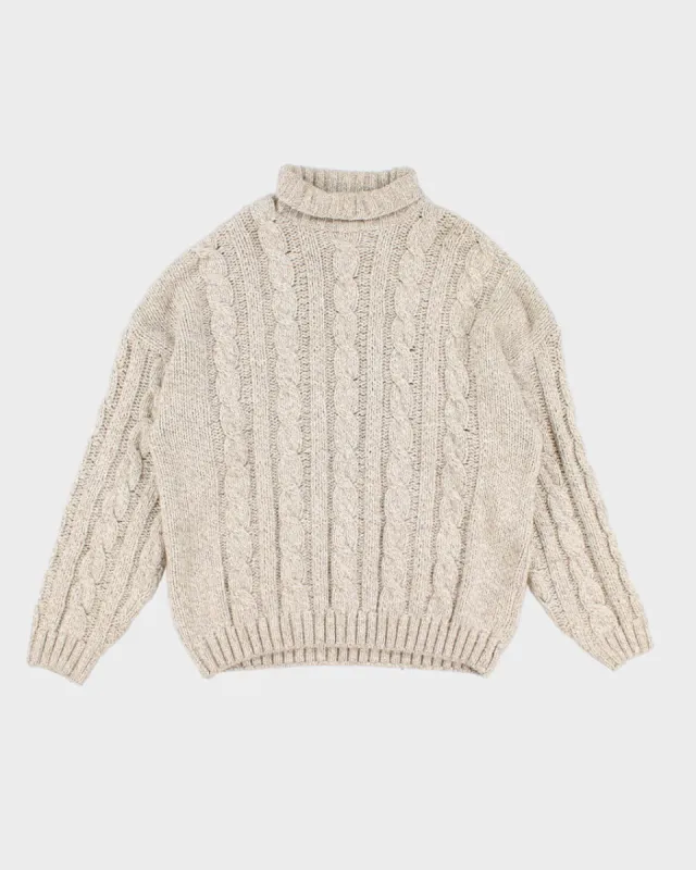 Chunky Roll-Neck Cableknit Jumper - XXL sold by Rokit