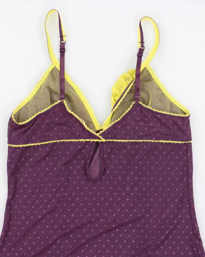 Y2k 00s La Vie En Rose Purple Mesh Lingerie Slip - M sold by Rokit product image thumbnail 4