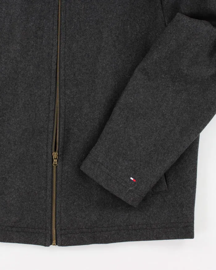 00s Tommy Hilfiger Wool Blend Grey Coat - L sold by Rokit product image thumbnail 4