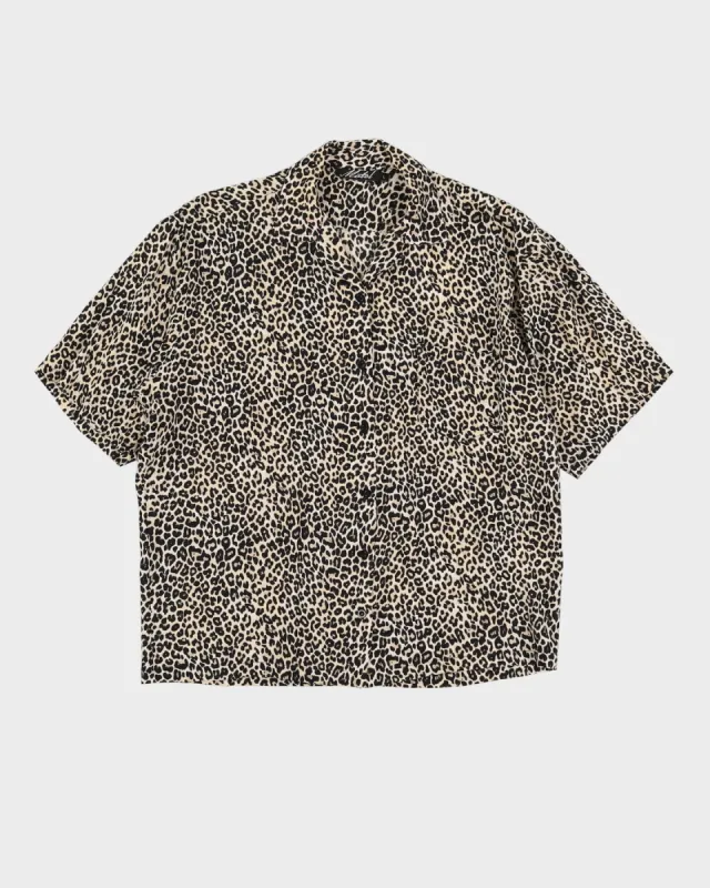 Leopard Print Patterned Blouse - L sold by Rokit