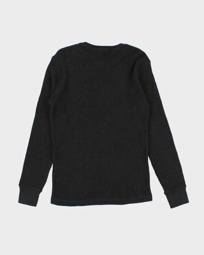 Polo Ralph Lauren Grey Waffle Print Long Sleeve Tee - M sold by Rokit product image thumbnail 2