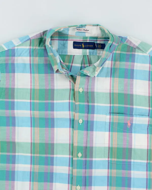 Vintage Men's Ralph Lauren Patterned Short Sleeve Shirt - XL sold by Rokit product image thumbnail 3