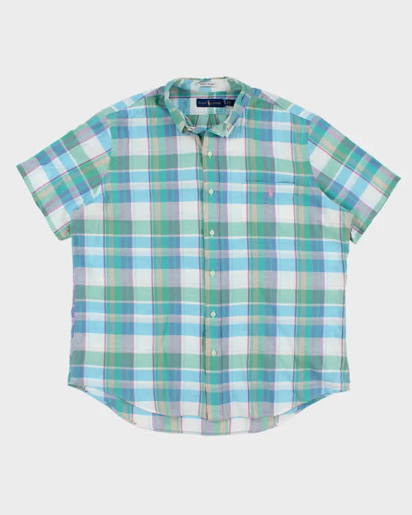 Vintage Men's Ralph Lauren Patterned Short Sleeve Shirt - XL sold by Rokit