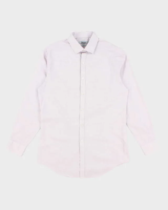 Men's DKNY Pink Button Up Shirt - L made by DKNY