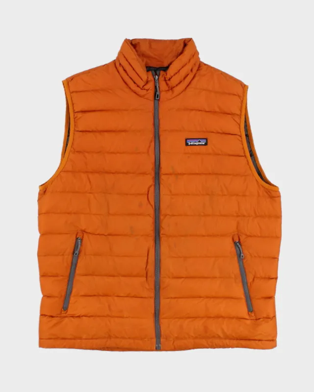 Men's Orange Patagonia Insulated Zip-Up Vest - L sold by Rokit