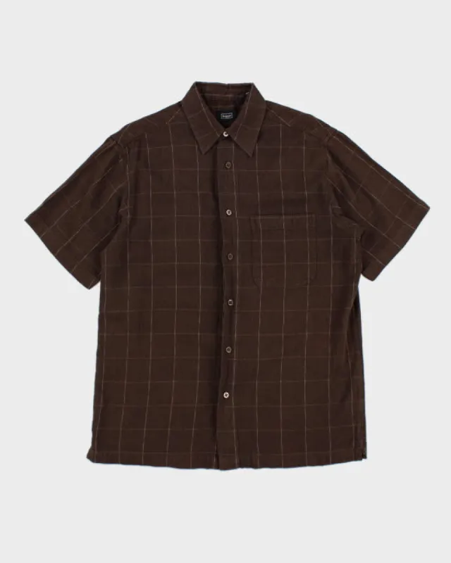 Y2k 00s Haggar Brown Shirt - M sold by Rokit