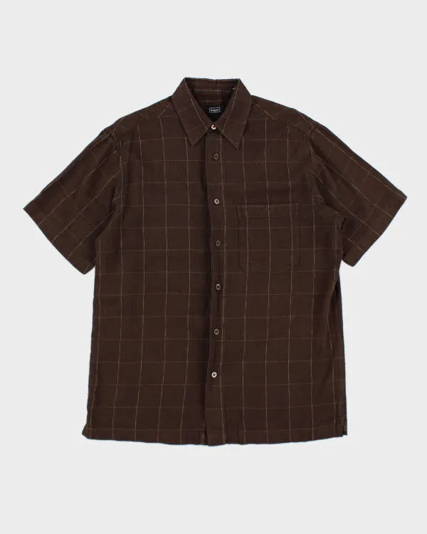 Y2k 00s Haggar Brown Shirt - M sold by Rokit