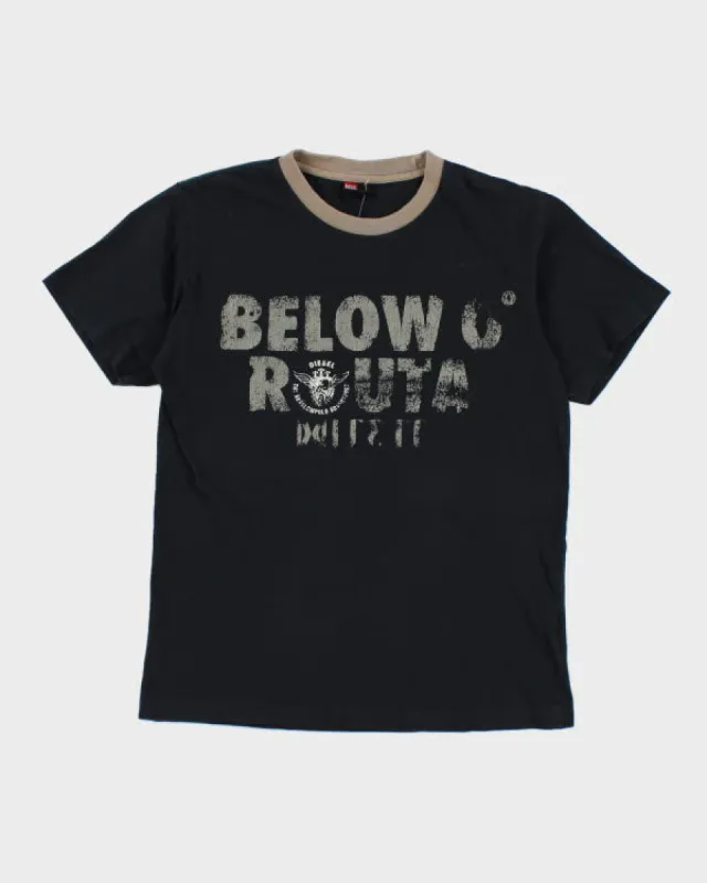 Vintage Y2K Diesel Ringer Style T-Shirt - L made by Diesel