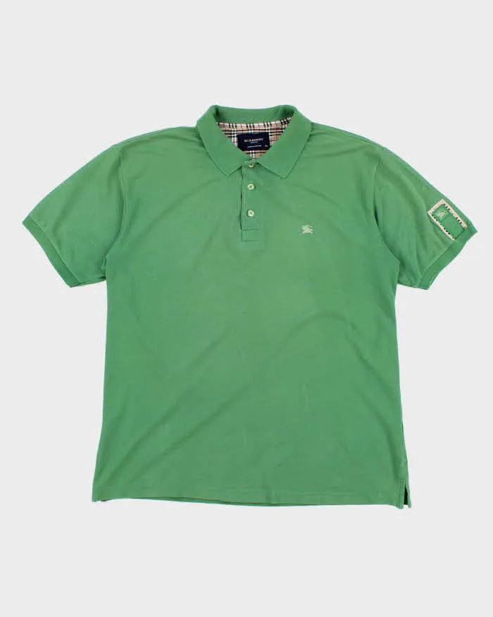 Mens Green Burberry Polo Shirt - M sold by Rokit