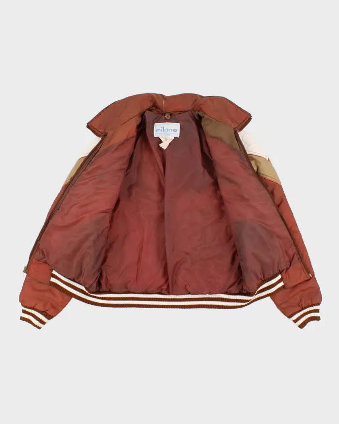80s Vintage Men's Brown Padded Ski Jacket - M sold by Rokit product image thumbnail 4