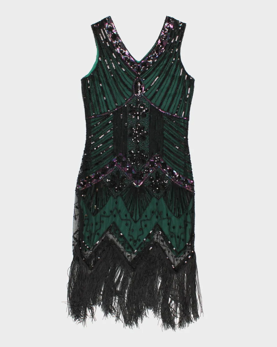 Tassel and Sequin Flapper Dress - L sold by Rokit