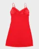Y2k 00s Victoria's Secret Red Lace Slip Dress - L sold by Rokit