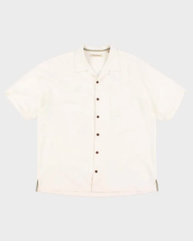 Vintage 90s Tommy Bahama Embroidered Hawaiian Silk Shirt - XL sold by Rokit