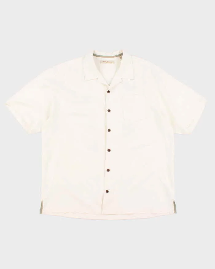 Vintage 90s Tommy Bahama Embroidered Hawaiian Silk Shirt - XL sold by Rokit