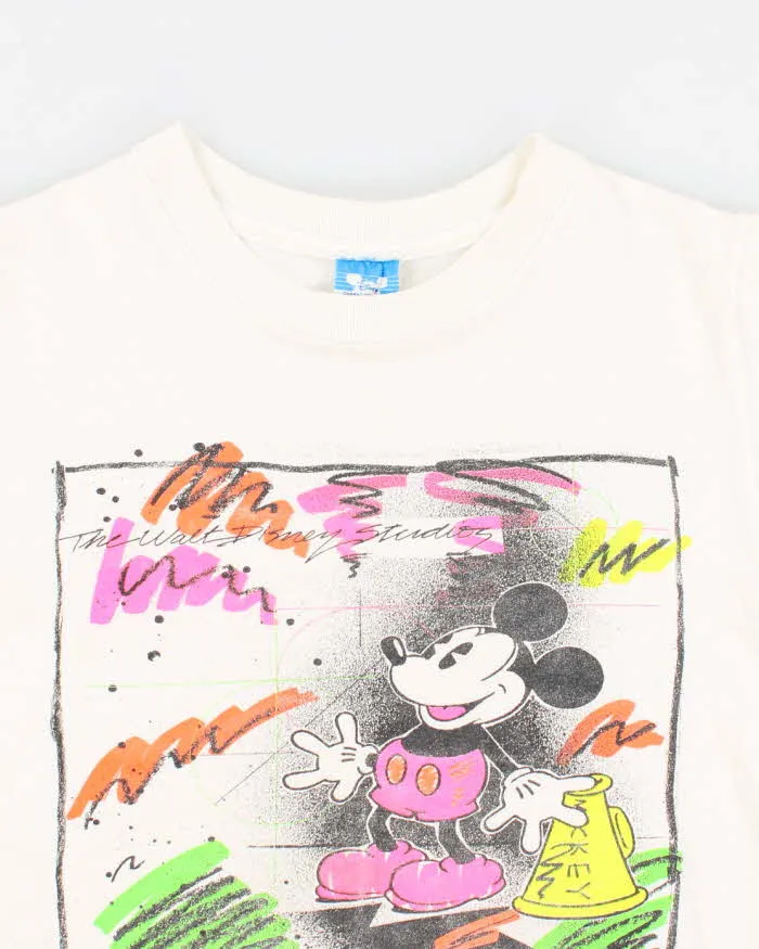 Vintage 80s/90s Disney Mickey Neon T-Shirt - S sold by Rokit product image thumbnail 3