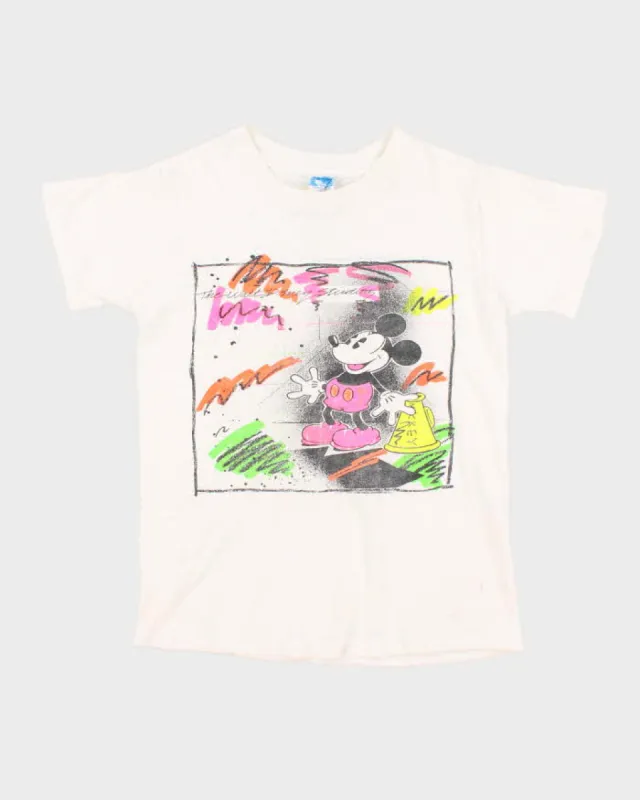 Vintage 80s/90s Disney Mickey Neon T-Shirt - S sold by Rokit