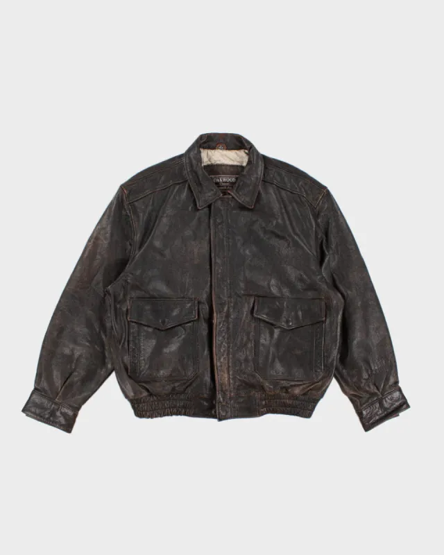 ジャケット・アウター 90s valentino leather bomber jacket used Vintage 90's Valentino Leather Jacket - L | Parallel