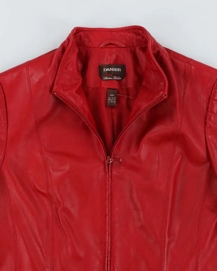 Vintage Danier Red Leather Jacket - M sold by Rokit product image thumbnail 3