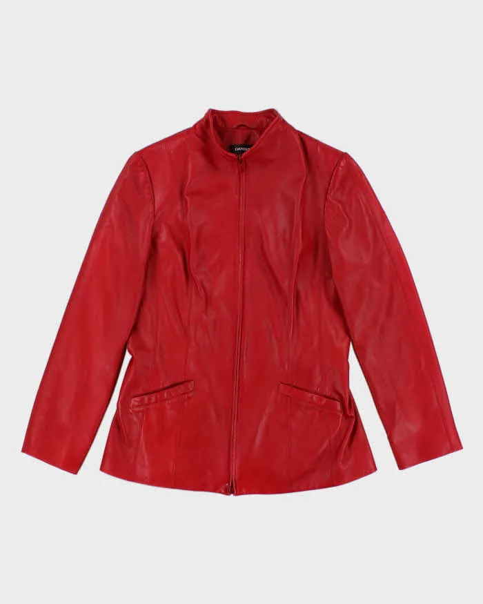 Vintage Danier Red Leather Jacket - M sold by Rokit