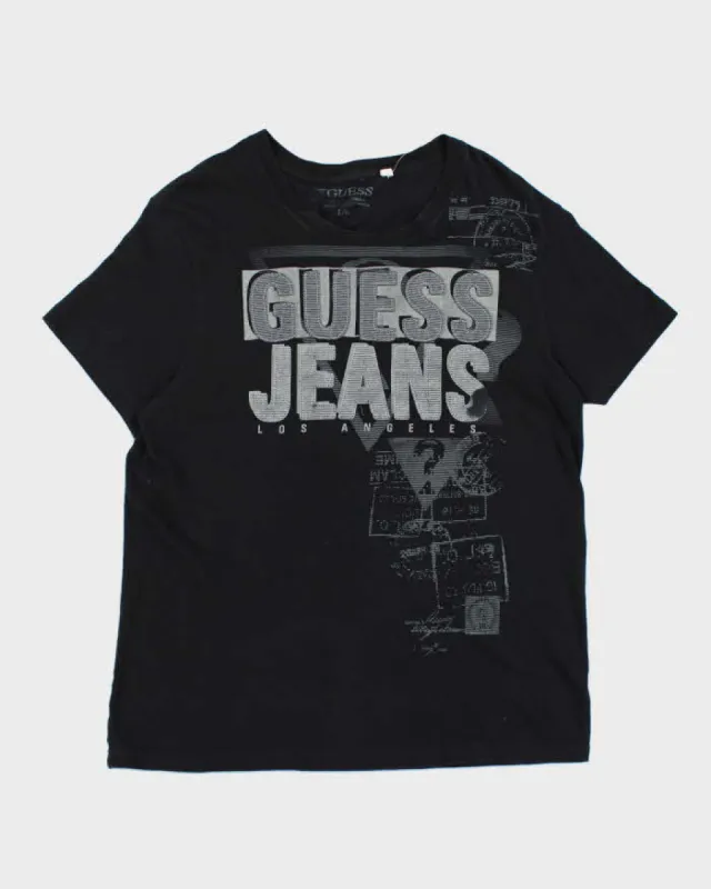 Y2k 00s Guess Grungey Patchwork T-shirt sold by Rokit