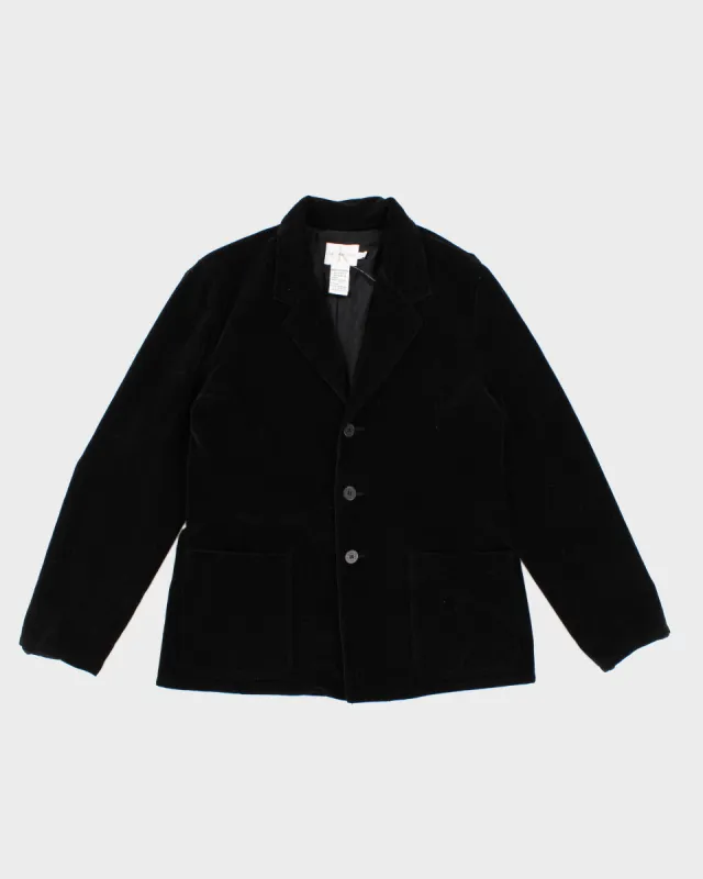 Womens Black Velvet Calvin Klein Suit Jacket - L made by Calvin Klein