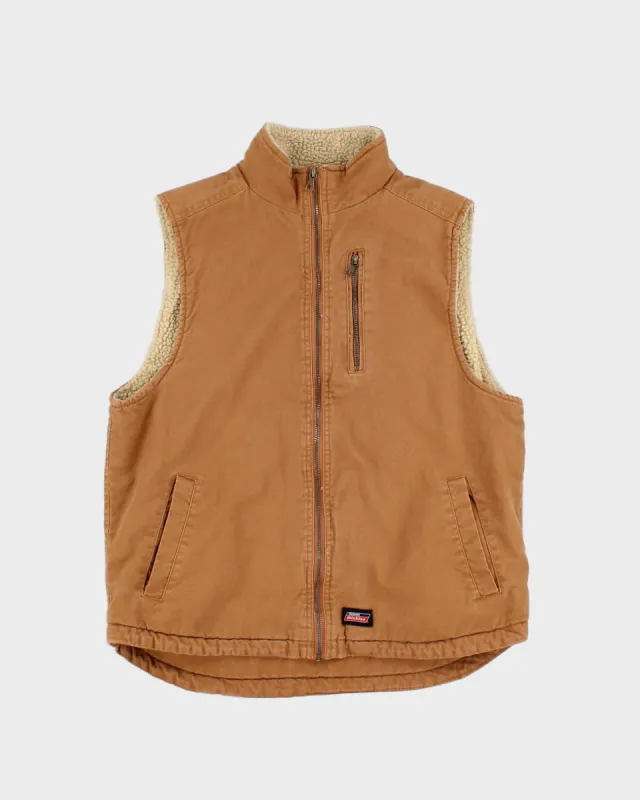 Dickies Fleece Lined Zip Up Vest - L sold by Rokit