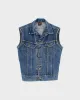 Vintage Men's Blue Lee Sleeveless Denim Jacket - S sold by Rokit