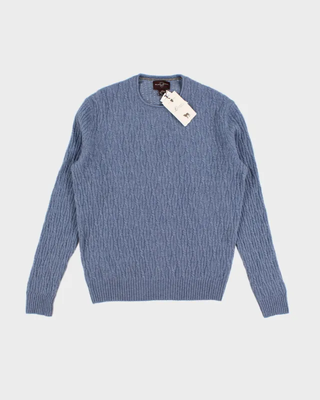 Black Brown Lambswool Blend Jumper - M sold by Rokit