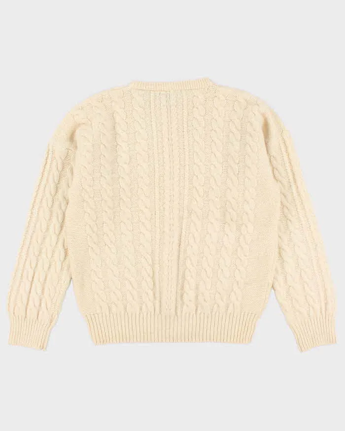 Vintage 90s TT & Co Cableknit Wool Jumper - M sold by Rokit product image thumbnail 2