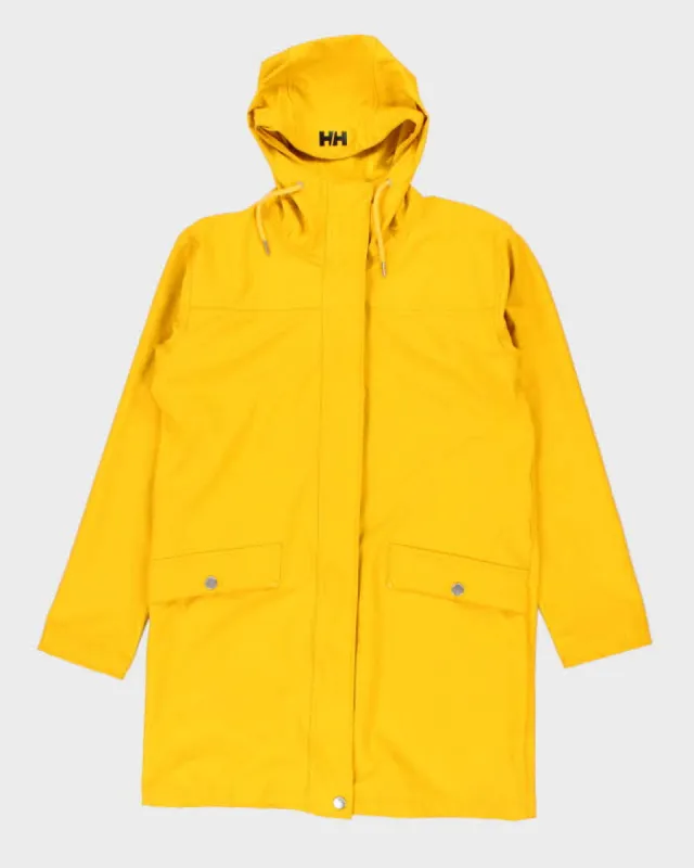 Men's Yellow Helly Hansen Water replanted Hooded Rain Jacket - S sold by Rokit