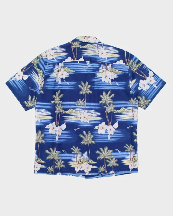 Vintage KY'S Blue Hawaiian Shirt - L sold by Rokit product image thumbnail 2