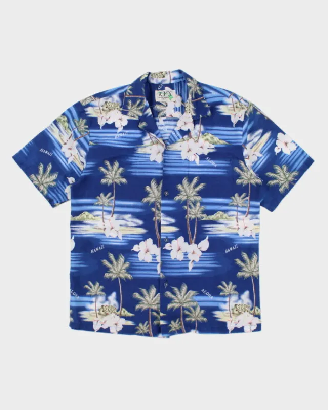 Vintage KY'S Blue Hawaiian Shirt - L sold by Rokit