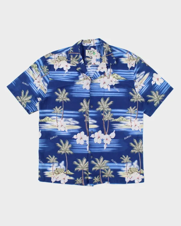 Vintage KY'S Blue Hawaiian Shirt - L sold by Rokit