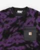 Carhartt WIP Purple And Black Camo Fleece Sweatshirt - L sold by Rokit