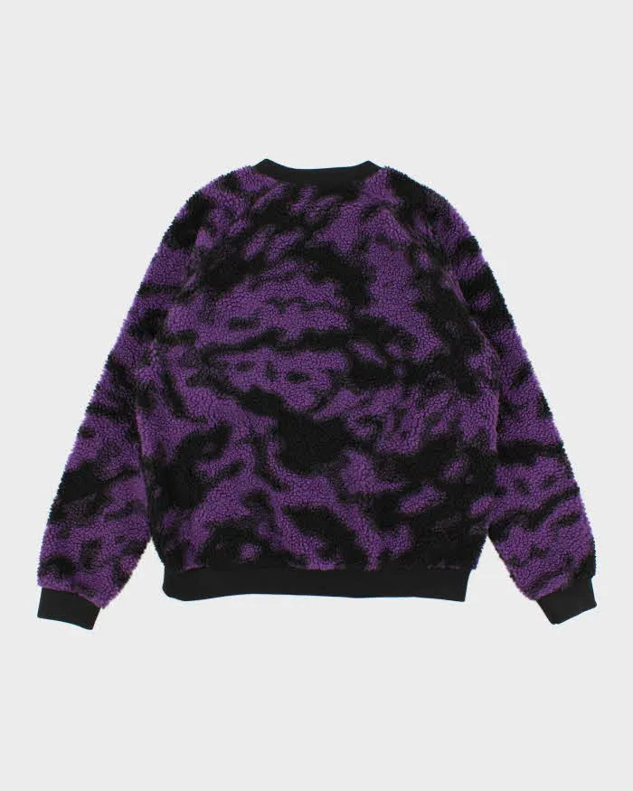 Carhartt WIP Purple And Black Camo Fleece Sweatshirt - L sold by Rokit product image thumbnail 2
