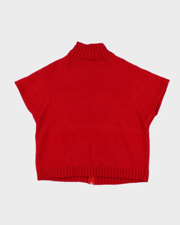 Vintage Short Sleeve Zip-up Knit Jumper - L sold by Rokit product image thumbnail 2