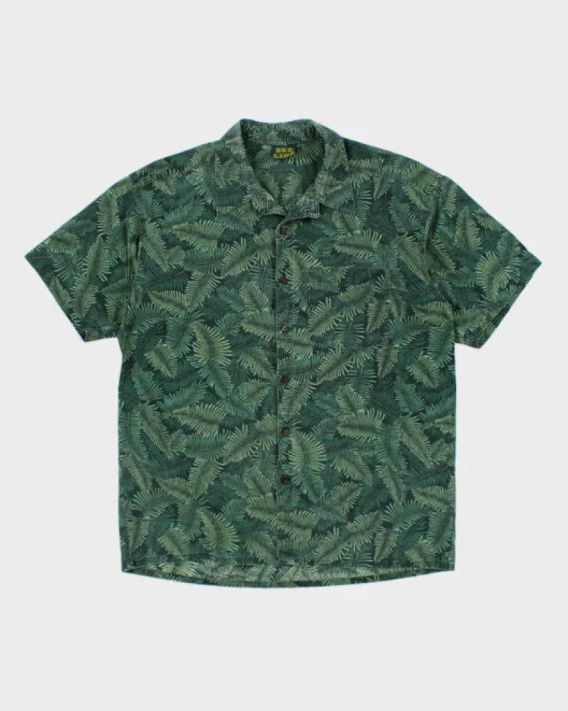 Bee Line Leaf Print Shirt - M sold by Rokit