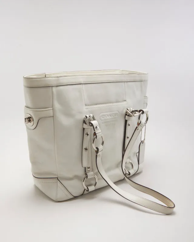 Vintage 00s Coach Ivory Gallery Leather Tote Bag sold by Rokit