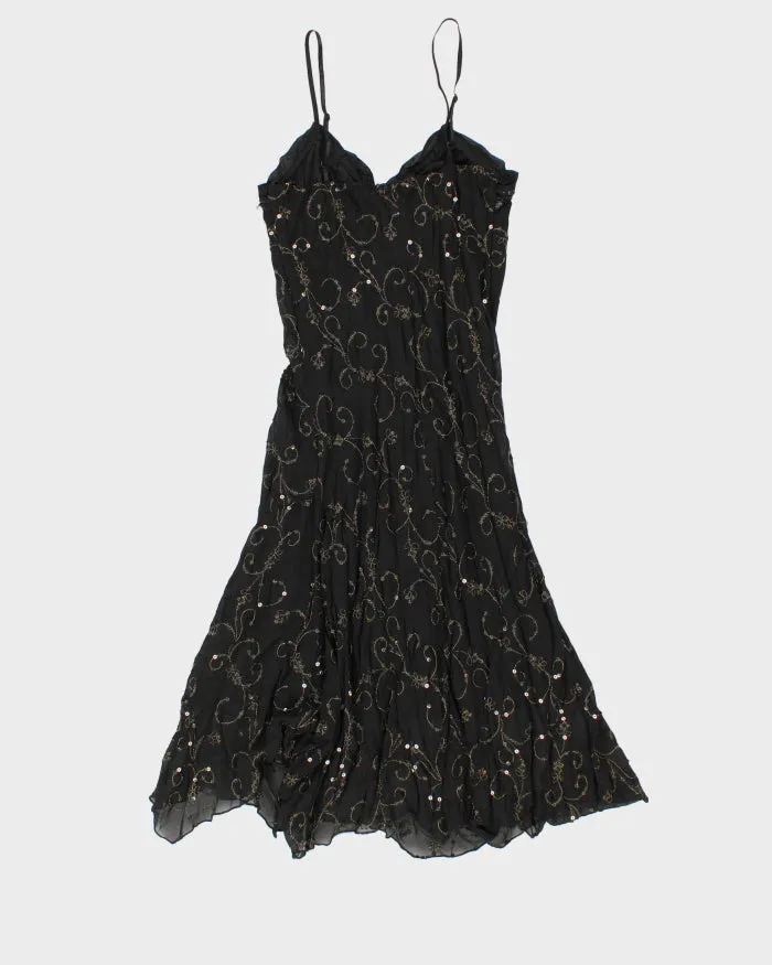 Vintage Woman's Black Sequin Embellished Dress - M sold by Rokit product image thumbnail 2