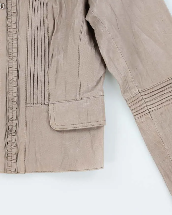 Womens Danier Beige Detailed Leather Jacket - M sold by Rokit product image thumbnail 4