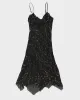 Vintage Woman's Black Sequin Embellished Dress - M sold by Rokit