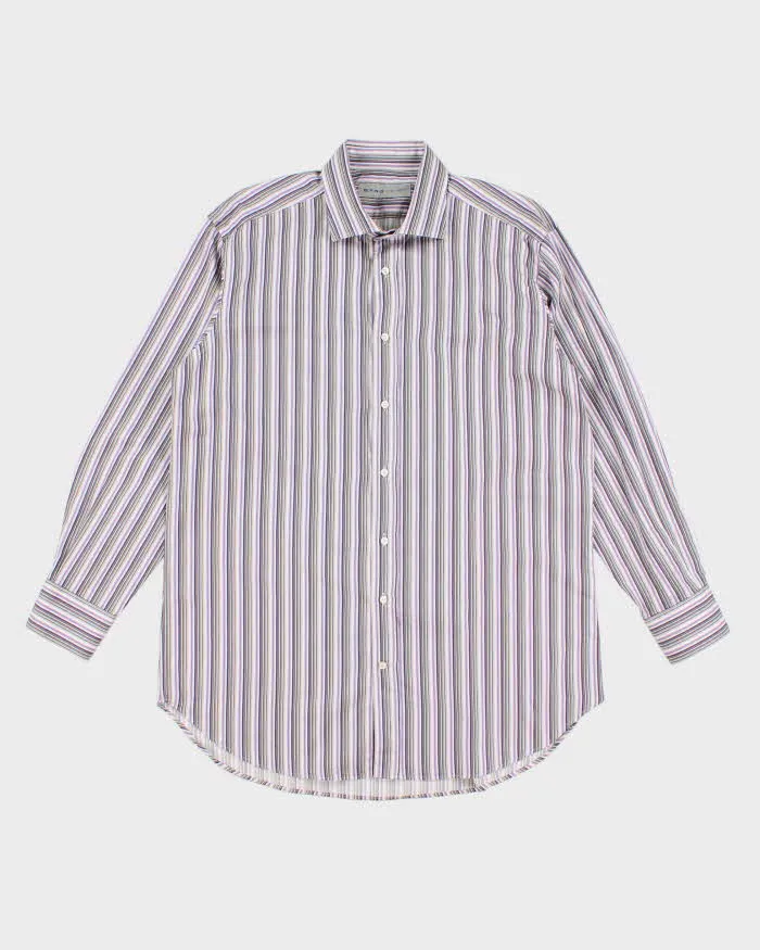 Mens Purple Etro Stripped Shirt - L sold by Rokit