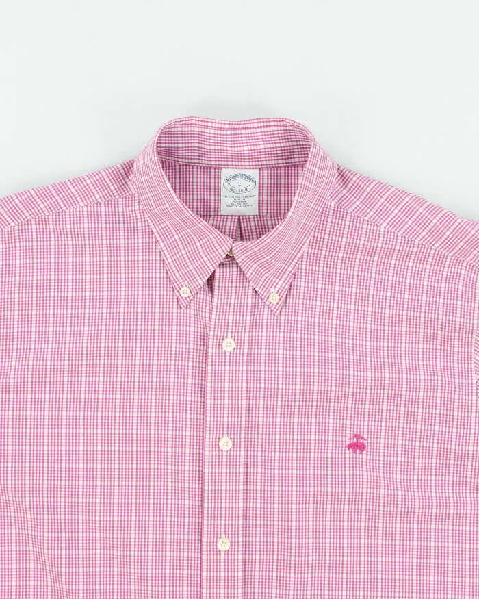 Brooks Brothers Pink Check Shirt - L sold by Rokit product image thumbnail 3