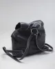 Vintage Black Woman's Billie Leather Drawstring backpack. sold by Rokit