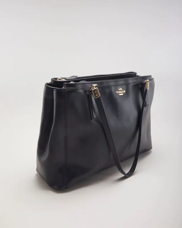 Coach Black Leather Tote Shopper Bag sold by Rokit