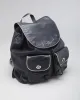 Vintage Black Woman's Billie Leather Drawstring backpack. sold by Rokit