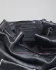Vintage Black Woman's Billie Leather Drawstring backpack. sold by Rokit