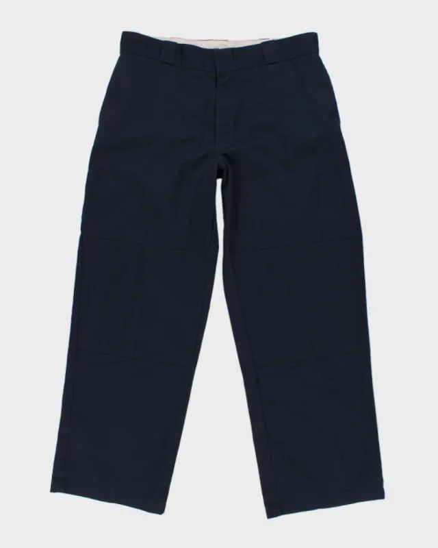 00s Dickies Navy Loose Fit Trousers - W34 L30 sold by Rokit